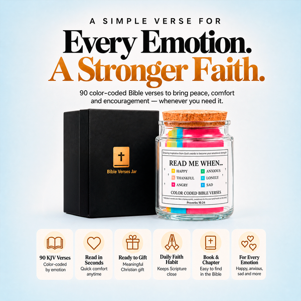(GIFTING OFFER) Handmade 90 Day Bible Verses Jar (Free Christian Gift Box)