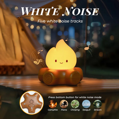 Campfire Glow — five white noise tracks