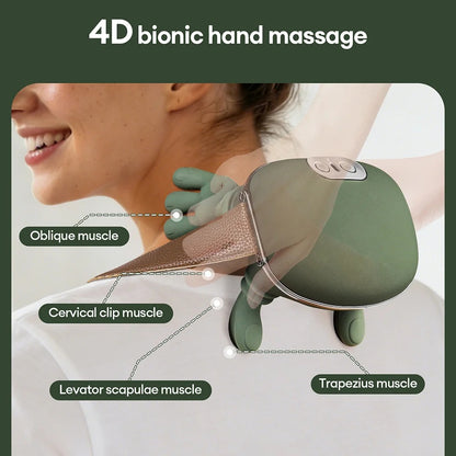 4D bionic hand massage — targets trapezius and cervical muscles